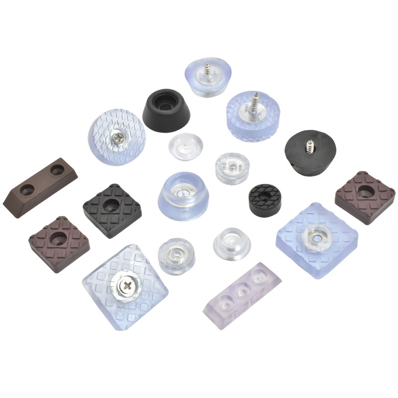 Muebles cuadrados de caucho transparente sofá de silicona Mesa silla taburete pie suave uña pie almohadilla antideslizante almohadilla suave almohadilla de goma de reducción de ruido