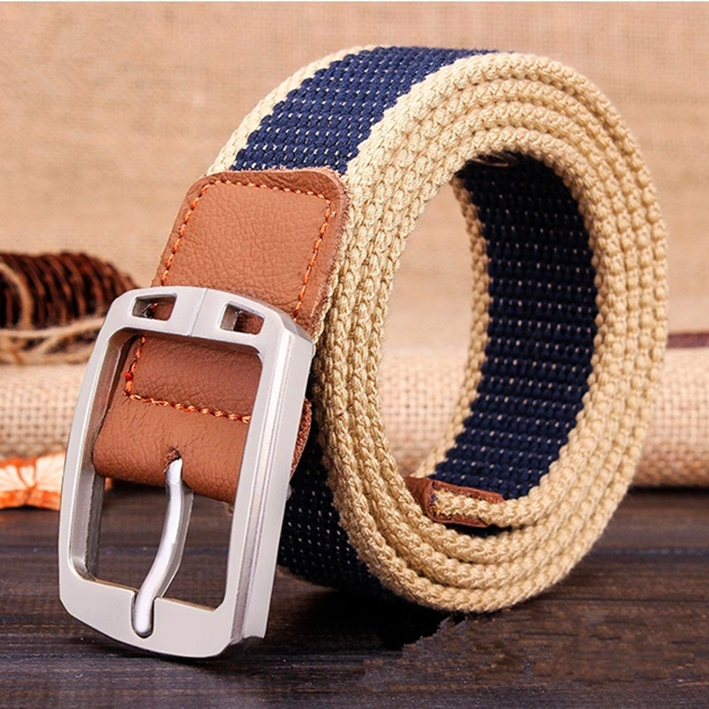Men's New Canvas Japanese Buckle Casual Belt Korean-style All-match Student Belt Striped Trendy Belt Men's New Canvas Japanese Buckle Casual Belt Korean-style All-match Student Belt Striped Trendy Belt