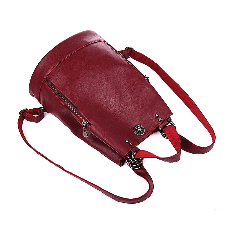 Fashionable backpack, demi-season capacious universal shoulder bag to go out for traveling, Korean style 5