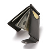 Polyurethane fashionable wallet, gold clip, card holder, Korean style