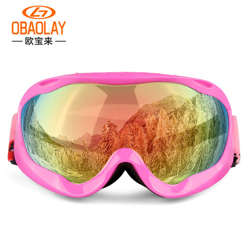 Wholesale Amazon ski goggles double layer anti-fog spherical adult men and women ski goggles ski goggles