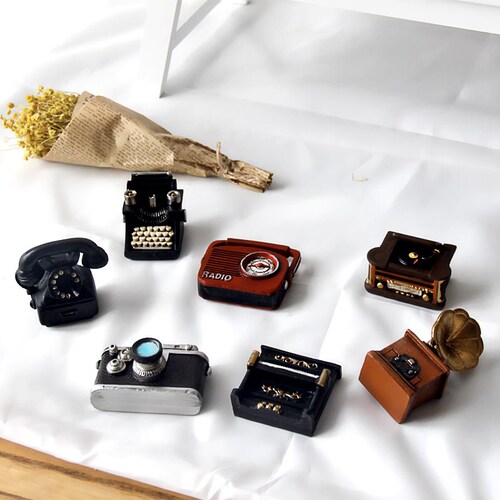 Camera piano typewriter retro old creative resin mini small ornaments home decoration online store shooting props