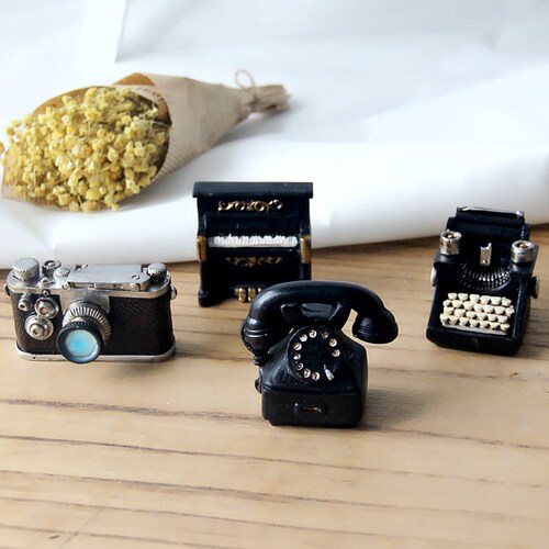 Camera piano typewriter retro old creative resin mini small ornaments home decoration online store shooting props