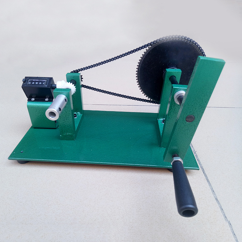 变压器线圈绕线骨架卷线手摇绕线机马表计数夹头定制东莞绕线设备