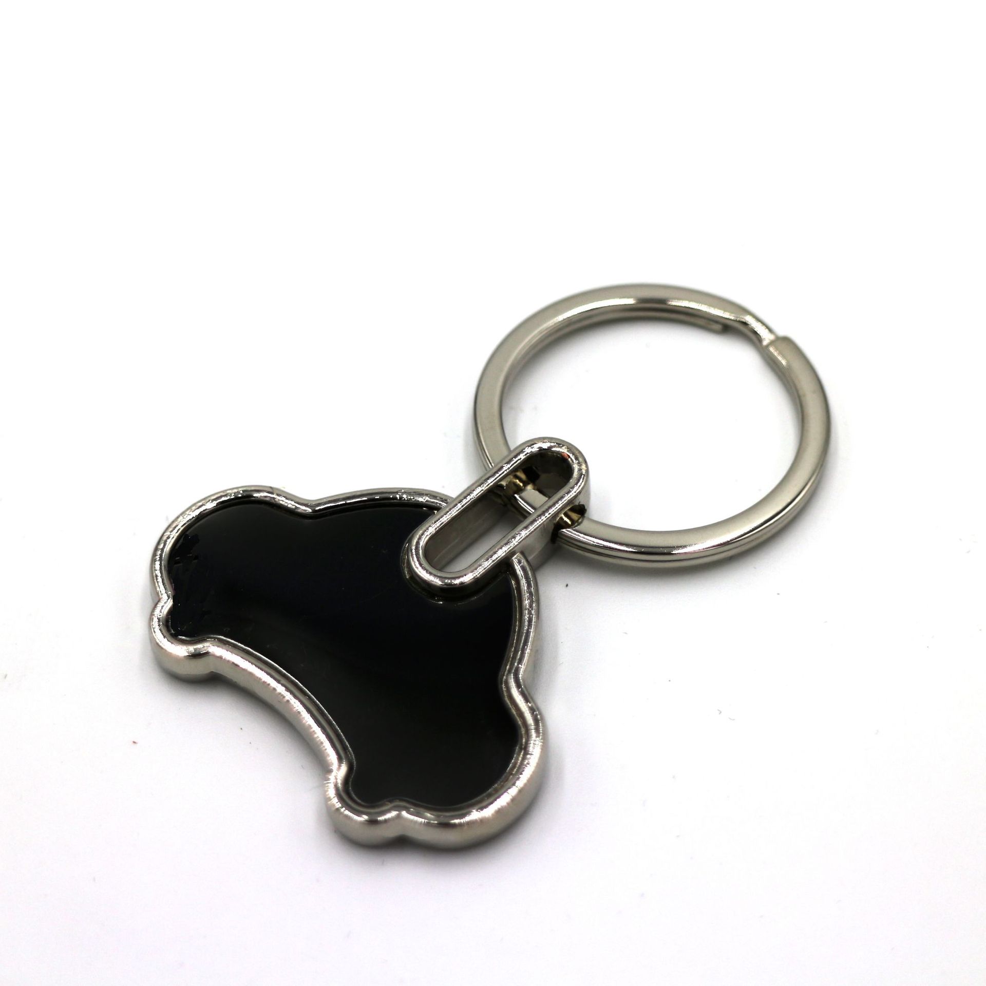 Fabricante de pegatinas de dibujos animados, llaveros de aleación de zinc epoxi, llaveros metálicos con logotipo, pequeños regalos colgantes para obsequios.