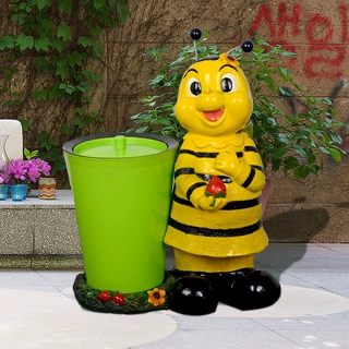 户外庭院蜜蜂雕塑厂家直销树脂创意垃圾桶幼儿园装饰美陈