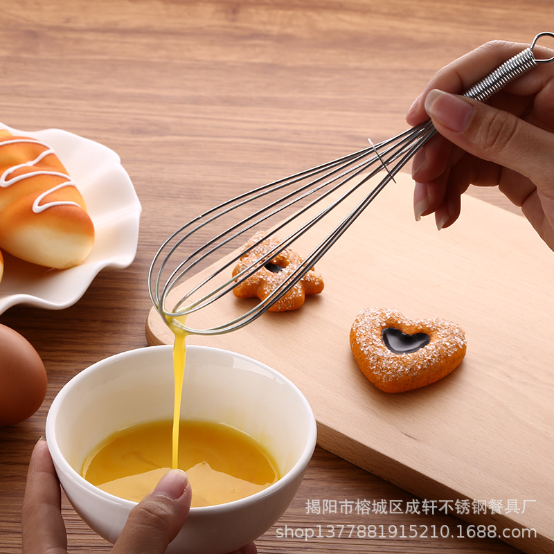 Cocina creativa gadget de metal licuadora de cinco hilos de alambre de hierro hogar 18cm manual batidor de huevos 16g