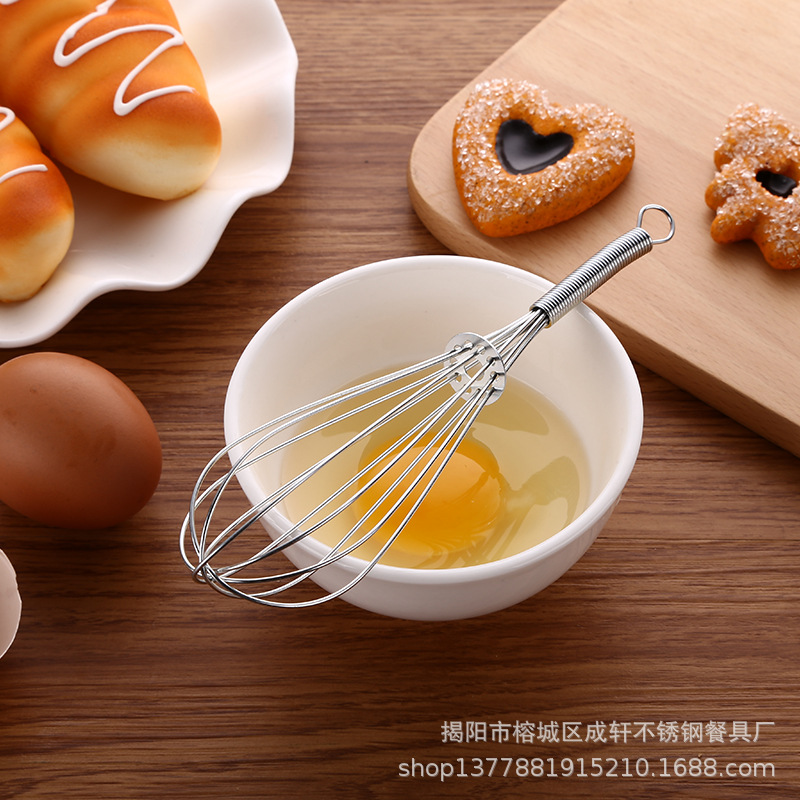 Cocina creativa gadget de metal licuadora de cinco hilos de alambre de hierro hogar 18cm manual batidor de huevos 16g