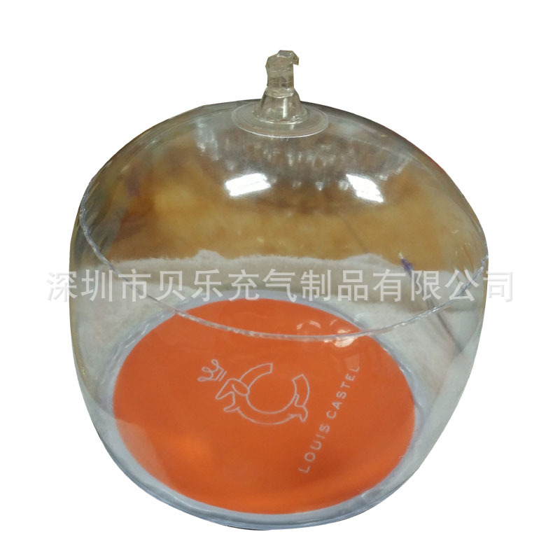 供应PVC充气帽托 透明吹气帽撑 可加印LOGO印刷
