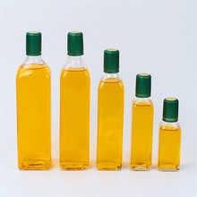 麻油瓶方形食用油瓶玻璃山茶油瓶墨绿色玻璃瓶LOGO橄榄油瓶