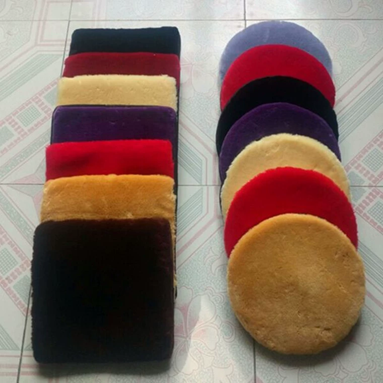 Плюшевая подушка-накладка на стул, круглая подушка для студенческого стула, маленькая круглая подушка, прямоугольная подушка для стула, оптом, нескользящая, теплая