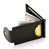 Polyurethane fashionable wallet, gold clip, card holder, Korean style