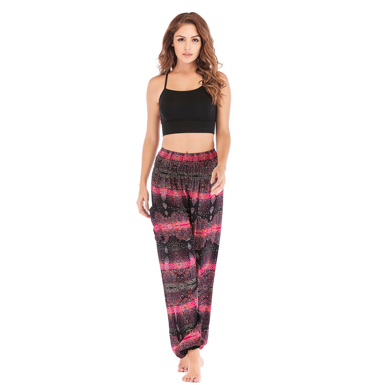 [Clearance] H007 Cross-border Amazon Bohemian Thailand Yoga Pants Bloomers Yoga Wear Women's Casual Pants