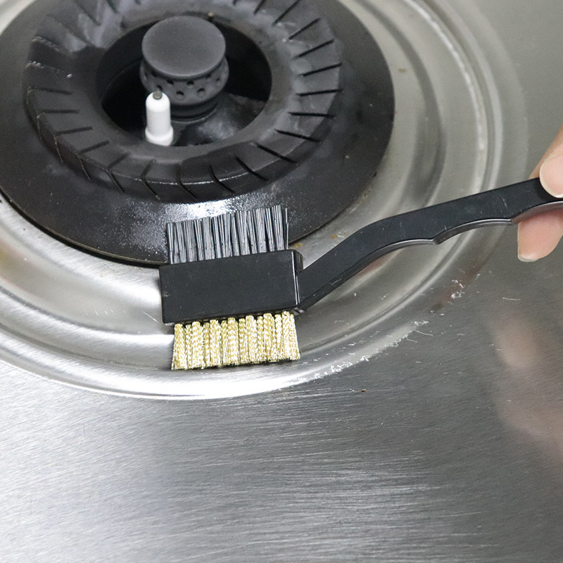 Gas stove cleaning brush kitchen range hood decontamination cleaning brush copper wire boiler bottom cleaning descaling stove gap brush Gas stove cleaning brush kitchen range hood decontamination cleaning brush copper wire boiler bottom cleaning descaling stove gap brush