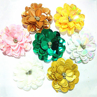 Factory spot sequins large flowers handmade nail beads chest belt collar flower new slippers flower jewelry accessories