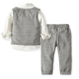 Рубашка для мальчиков, жилет, штаны, галстук-бабочка, детский комплект, платье, детская одежда, подарок на день рождения