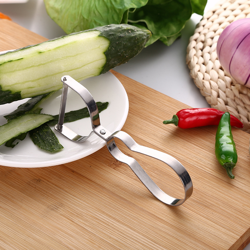 Fábrica al por mayor cocina gadget dureza refuerzo frutas y verduras cepilladora pelador de acero inoxidable