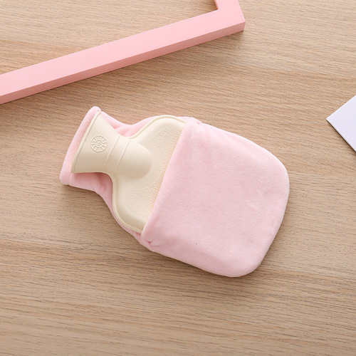 Plush cloth cover hand warmer cartoon fruit thickened rubber water-filled hot water bottle explosion-proof removable and washable hot water bottle warmer
