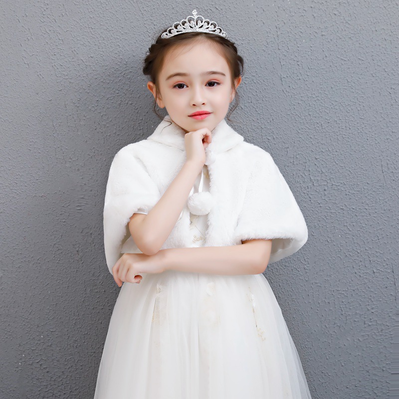 Vestido DE LOS NIÑOS chal capa femenina flor niña Otoño e Invierno Niña pequeña capa al aire libre princesa vestido abrigo caliente venta al por mayor