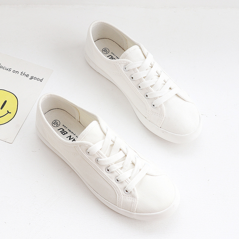 Yuanbu C030 Low-Top White Shoes for Women, Korean Style Canvas Shoes, Simple Student Breathable White Sneakers, Comfortable Couple Shoes Yuanbu C030 Low-Top White Shoes for Women, Korean Style Canvas Shoes, Simple Student Breathable White Sneakers, Comfortable Couple Shoes