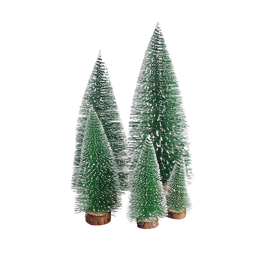 Мини Christmas-елка с кончиками снега, настольная инсталляция, 11 см или 16,5 см, опциональные огни