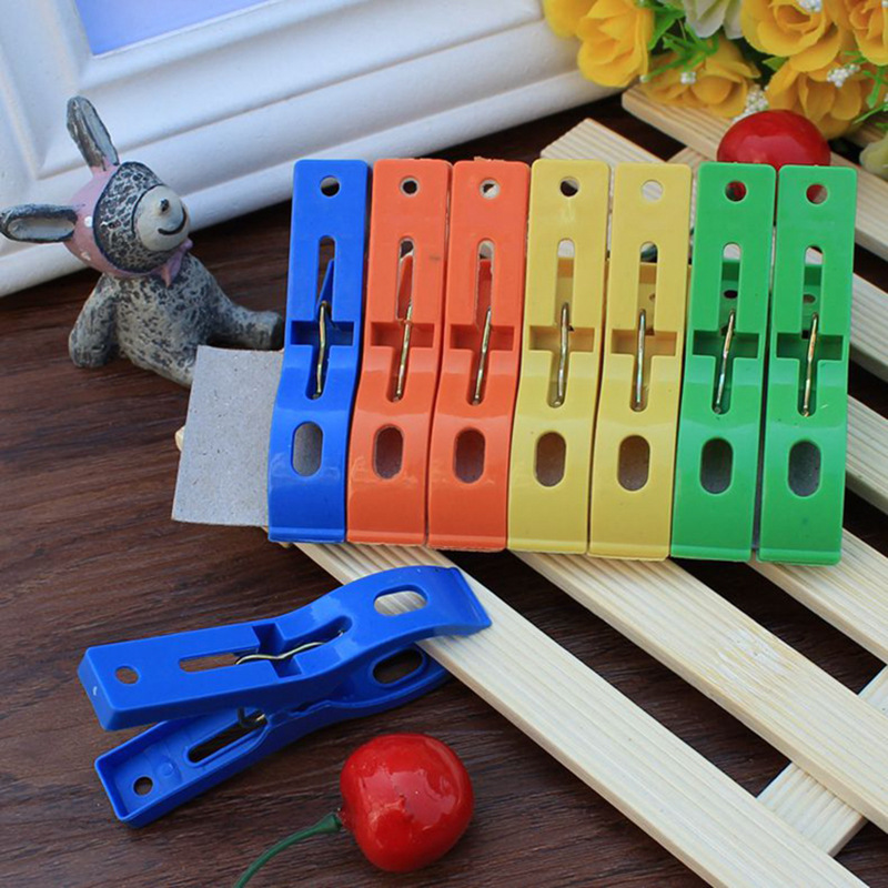 8 clips grandes para ropa, de colores, plástico, venta al por mayor