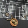 Wooden metal retro sweater, long pendant, necklace, suitable for import, cotton and linen