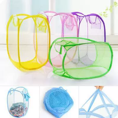 Foldable laundry basket, storage system for laundry, drying rack