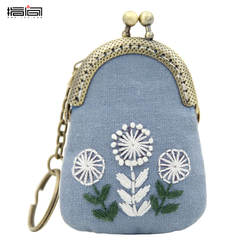 Jinhao collar hecho a mano DIY bordado boca Bolsa de Oro adornos creativo regalo femenino paño bordado kit suéter cadena