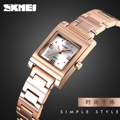 時刻美商務潮流女士石英表鋼錶帶玫瑰金小巧精緻女款手錶一件代發