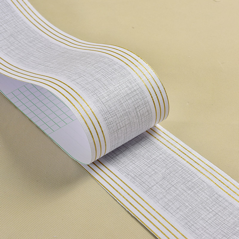 Self-adhesive wallpaper skirting wall stickers waist line wholesale bedroom living room wallpaper Wall skirt bathroom waterproof pvc sticker