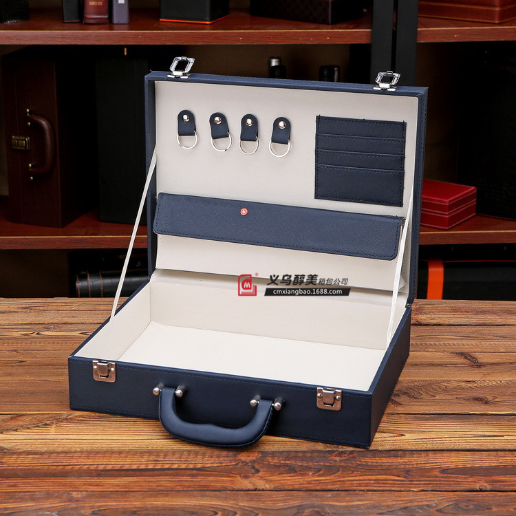 义乌厂家供应交房盒PU皮质交房钥匙箱交付物业交房箱别墅批发销售