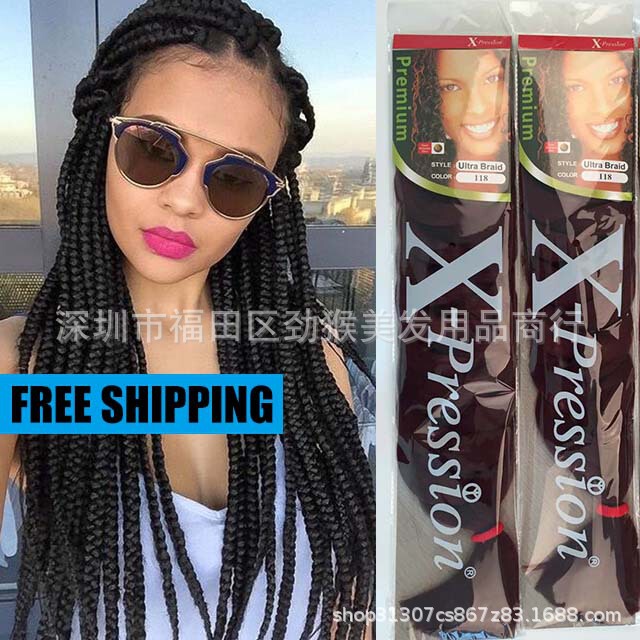 Wig braid color gradient chemical fiber braid jumbo braid high temperature Silk a generation of hair