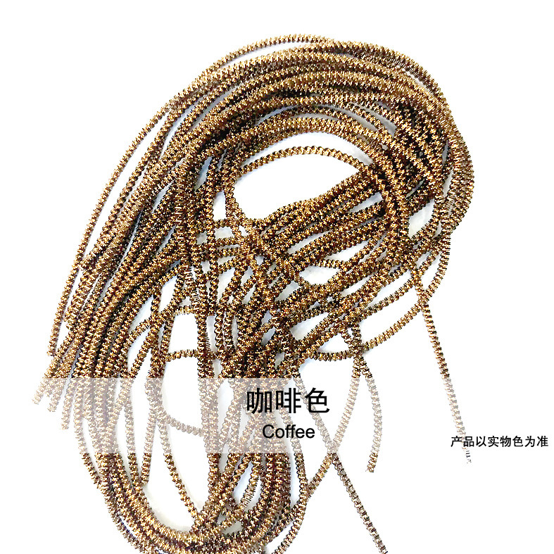 丰收行1.4MM 方线印度丝咖啡色 大红 金色 黑色 银色 浅金色