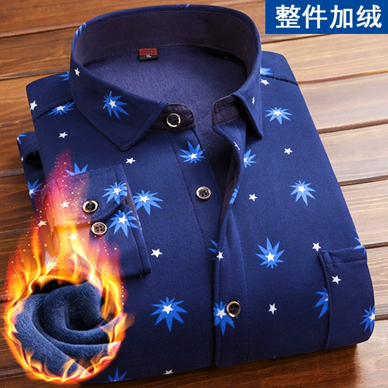 Warm shirt, long-sleeve, for middle age