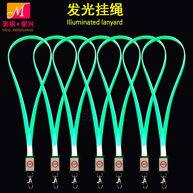 Nuevo cordón luminoso led concierto bar fiesta KTV cordón flash fabricante de logotipos imprimibles