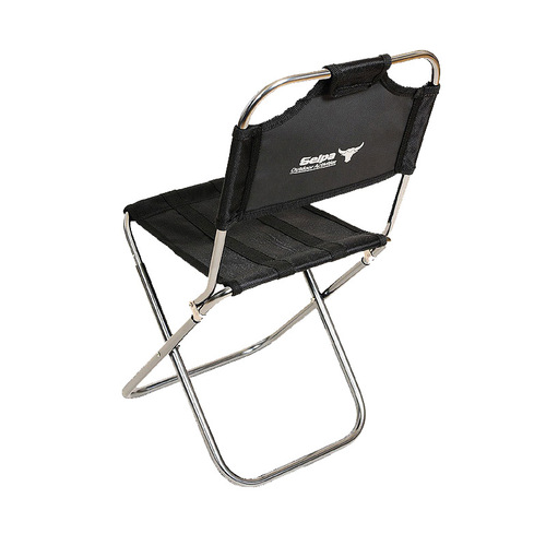 Outdoor mountaineering folding chair camping barbecue aluminum alloy back chair portable fishing chair train stool old man Mazar