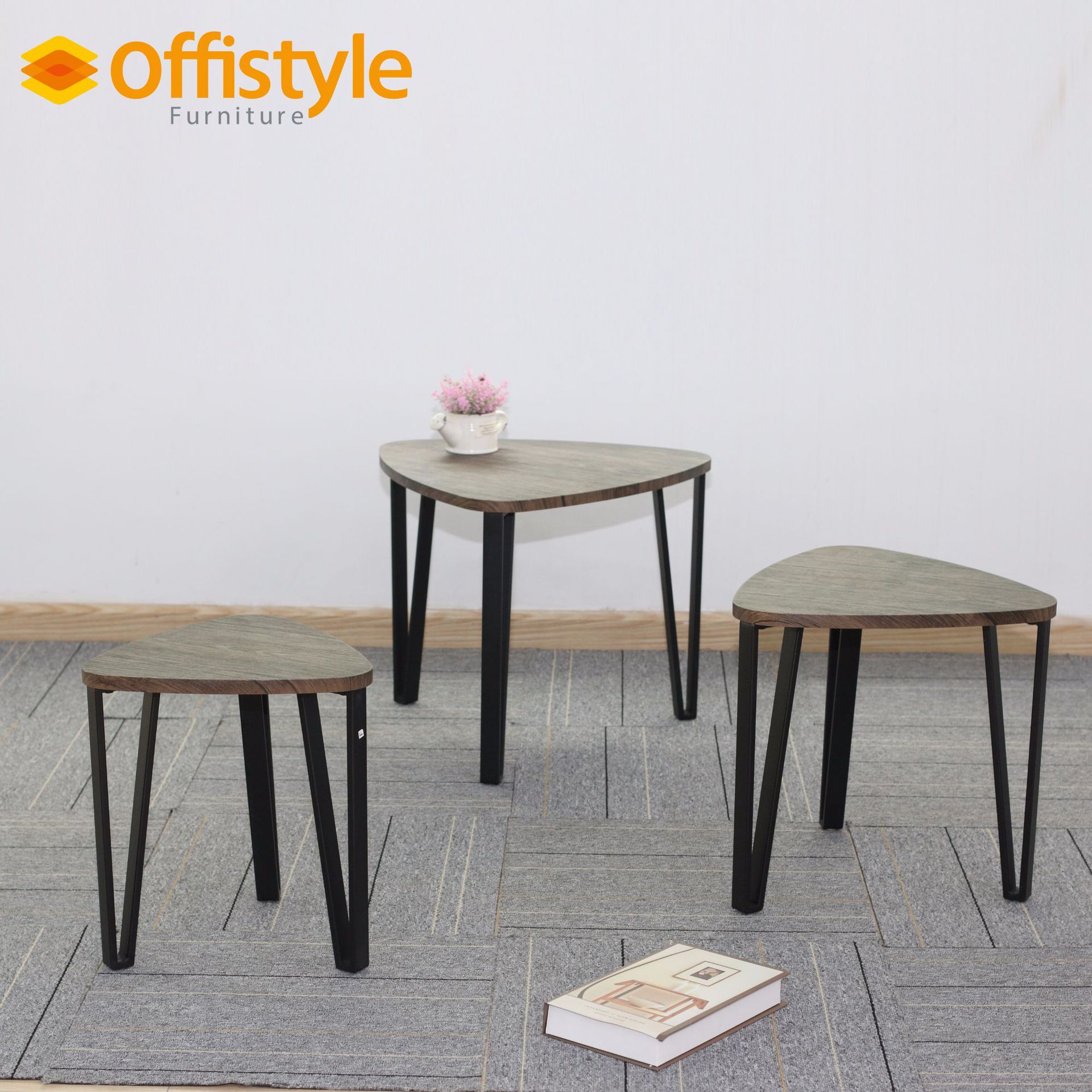 批发创意欧式咖啡桌北欧简约茶几三件套迷你小桌子实木材质家具
