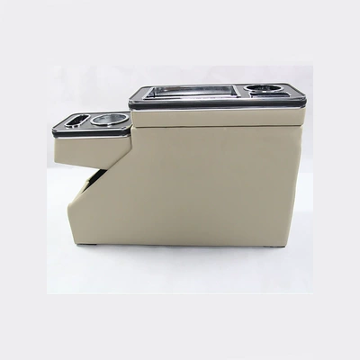 central aisle storage box car – Armrest box - 15-luxury-beige-with-lamp
