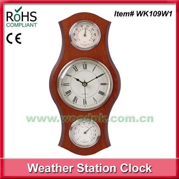 美式功能挂钟 挂墙温度湿度计 美式家居装饰 厂家代理 款式新颖