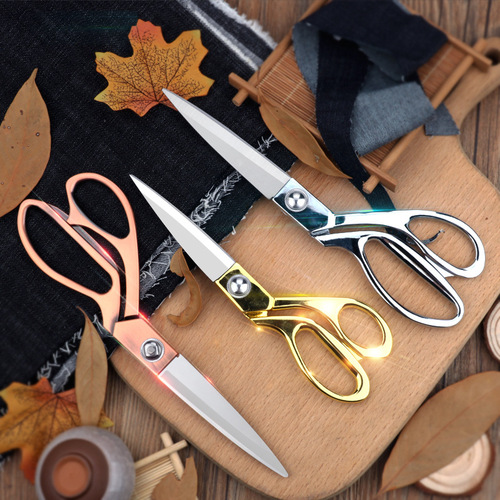 Lin Taizu gold-plated tailor's scissors alloy clothing thread scissors 8 inches 9 inches 10 inches tailor scissors sewing scissors