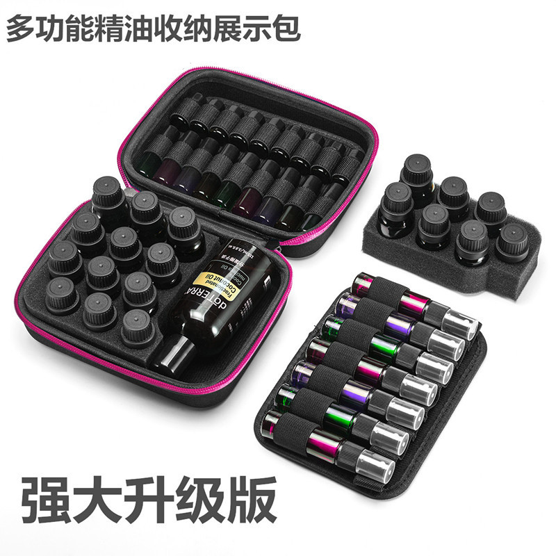 Suministro al por mayor potente bolsa de almacenamiento de aceite esencial bolsa portátil adecuada para bolsa multifunción botella de aceite esencial botella de bola de rodillo botella de gota