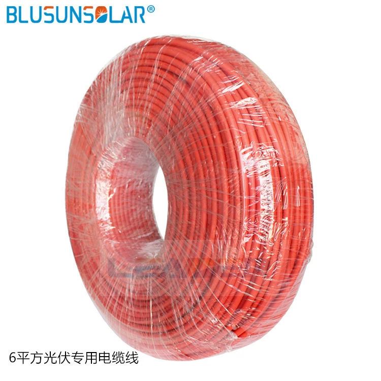 Производители поставляют солнечные электростанции фотоэлектрический кабель Сертификация TUV 6 квадратных метров Солнечный выделенный фотоэлектрический провод