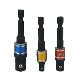 3PCs color connecting rod steel ball connecting rod quad turn hexagon joint 1/4 3/8 1/2 3pc black color connecting rod