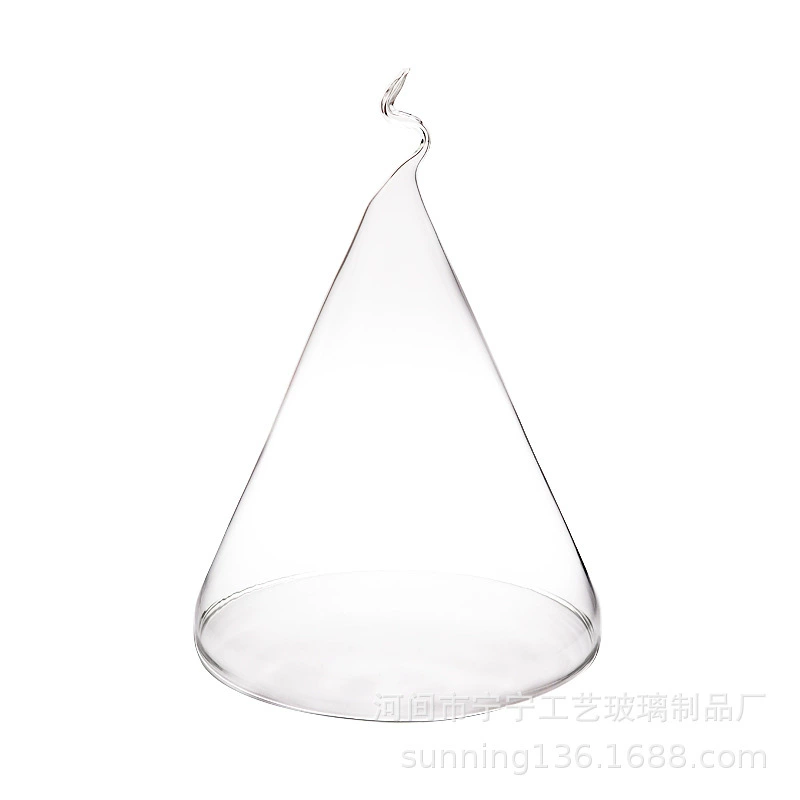 Glass smoke cover spot wholesale factory direct supply hotel supplies creative glass dry ice tableware dustproof and fresh cover