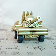 Factory's New Year Gift Bullet Tank Shell Craft Metal Craft Four-Wheeled Tank Model
