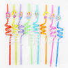 Creative straw, cartoon nail decoration, Birthday gift, 8 colors