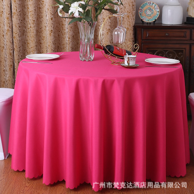 Mantel redondo de tela para banquetes y hoteles, resistente y elegante