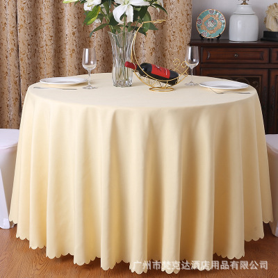 Mantel redondo de tela para banquetes y hoteles, resistente y elegante