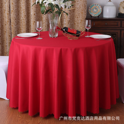 Mantel redondo de tela para banquetes y hoteles, resistente y elegante